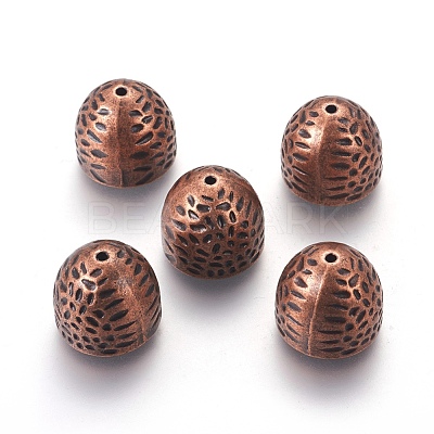 Hammered Alloy Campaniform Cord Ends X-PALLOY-G071-R-NF-1