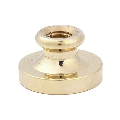 Golden Tone Crown Initial Wax Seal Brass Stamp Heads AJEW-A065-01W-1