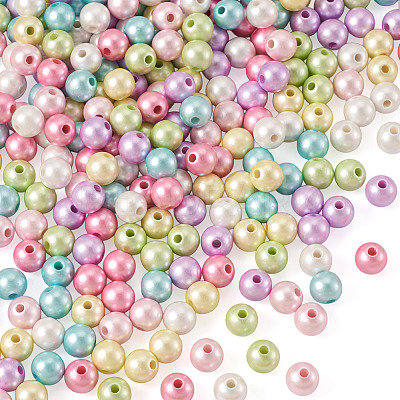 300Pcs Opaque Acrylic Imitation Pearl Beads OACR-TA0004-95A-1