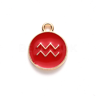 Alloy Enamel Pendants X-ENAM-S124-01B-07J-1