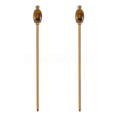 2Pcs Brass Hair Sticks OHAR-PH00001-1