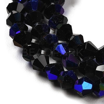 Opaque Solid Color Electroplate Glass Beads Strands LS-EGLA-A039-P4mm-L17-1