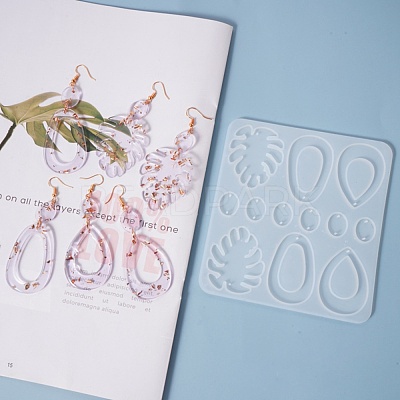 DIY Pendant Earring Silicone Molds X-DIY-L021-68-1
