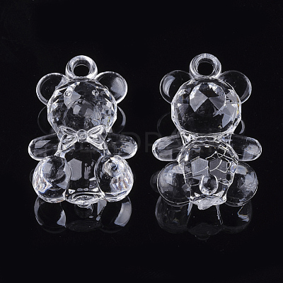 Transparent Acrylic Pendants X-TACR-T005-11A-1