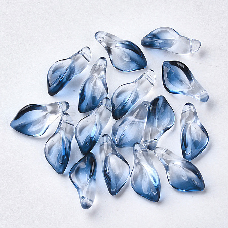 Two Tone Transparent Spray Painted Glass Pendants LS-X-GLAA-S054-007D-01-1