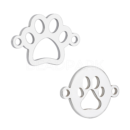 2Pcs 2 Styles 925 Sterling Silver Hollow Connector Charms STER-PH0004-21-1