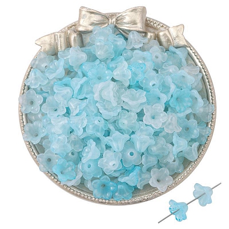 100Pcs Acrylic Bead Caps PW-WGC6A11-05-1