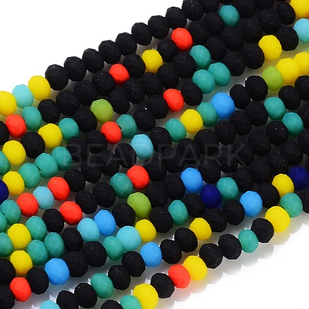 Faceted Glass Beads Strands GLAA-F106-B-F06-1