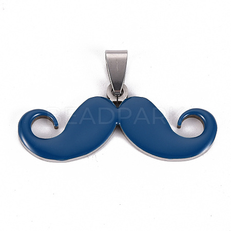201 Stainless Steel Enamel Pendants STAS-S110-075L-1