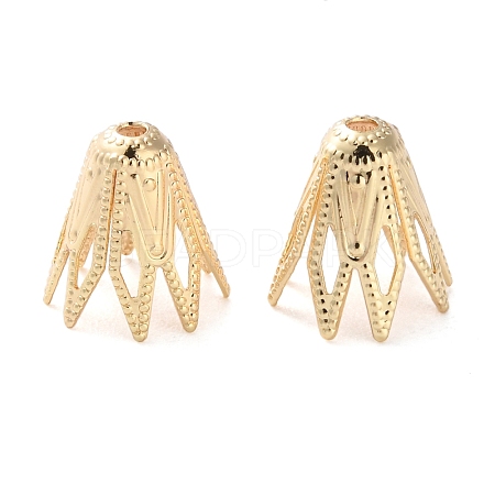Brass Flower Bead Caps KK-K390-01G-01-1