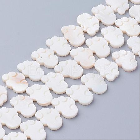 Natural White Shell Beads SSHEL-Q298-07-1
