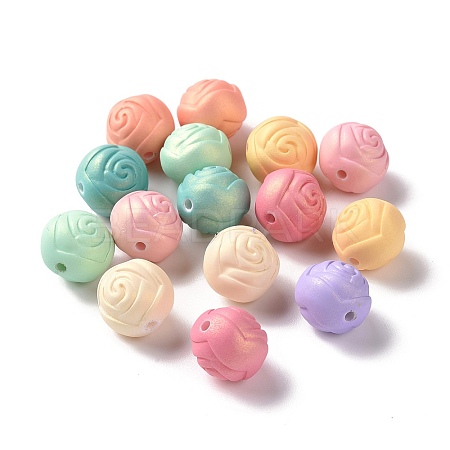 Spray Painted ABS Plastic Beads KY-G025-04-1