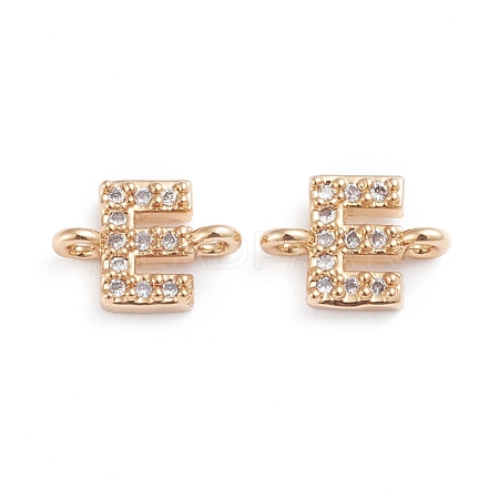 Brass Micro Pave Cubic Zirconia Links Connectors ZIRC-I042-16G-E-1