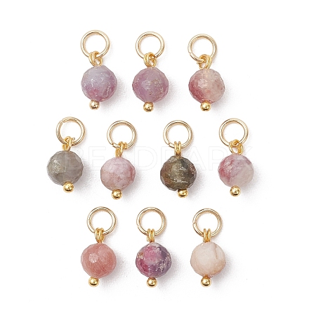 Natural Plum Blossom Tourmaline Pendants PALLOY-JF05440-02-1
