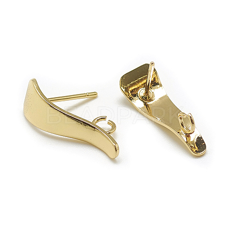 Brass Stud Earring Findings X-KK-N200-103-1