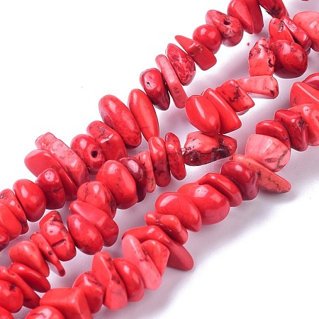 Natural Magnesite Beads Strands TURQ-P001-02A-13-1