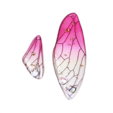Epoxy Resin Butterfly Wing Pendants RESI-T057-89C-1