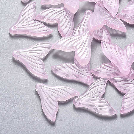 Transparent Spray Painted Glass Pendants LS-X-GLAA-S190-009A-05-1
