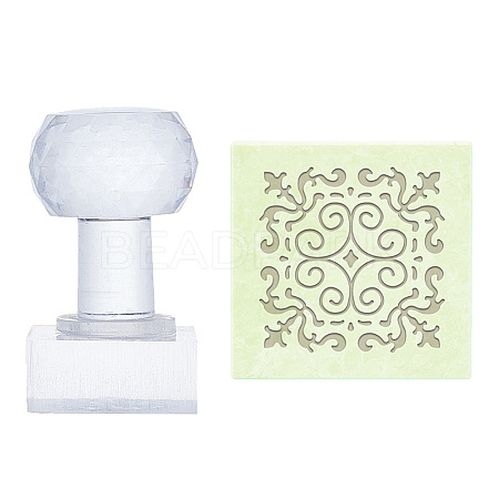 Clear Acrylic Soap Stamps DIY-WH0445-005-1