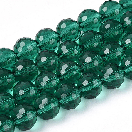 Transparent Glass Bead Strands GLAA-R095-10mm-39-1