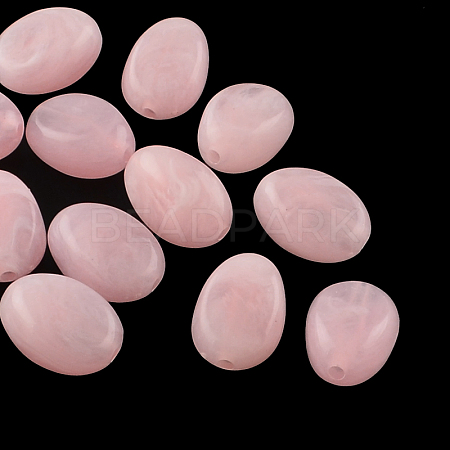 Oval Imitation Gemstone Acrylic Beads OACR-R052-27-1