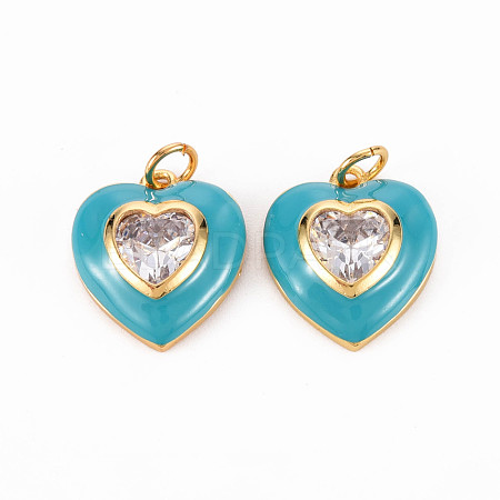 Brass Enamel Pendants KK-T013-15I-NF-1