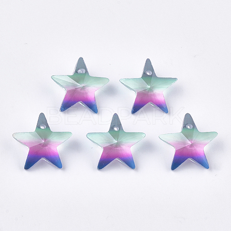Rainbow K9 Glass Pendants GLAA-S180-16E-1