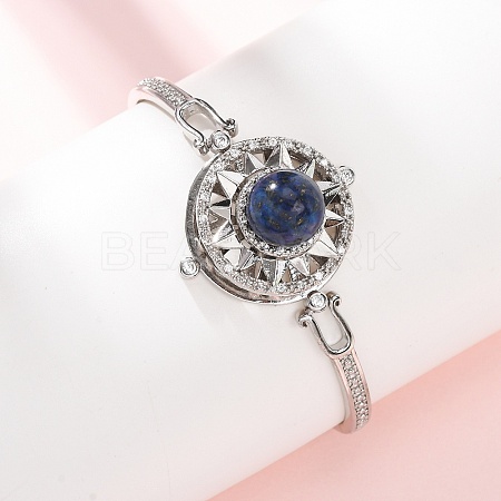 Rotating Sun Natural Lapis Lazuli Link Bracelets GG-CBA0251-11P-12-1