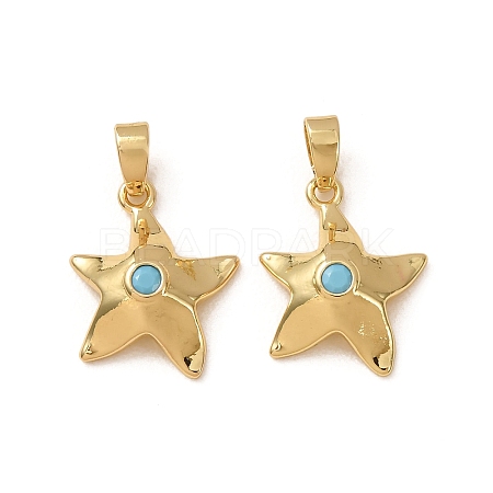 Brass Micro Pave Light Sky Blue Cubic Zirconia Pendants CU-CBADD64-06G-1