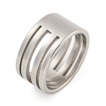 201 Stainless Steel Rings X-RJEW-A034-10P-1-1