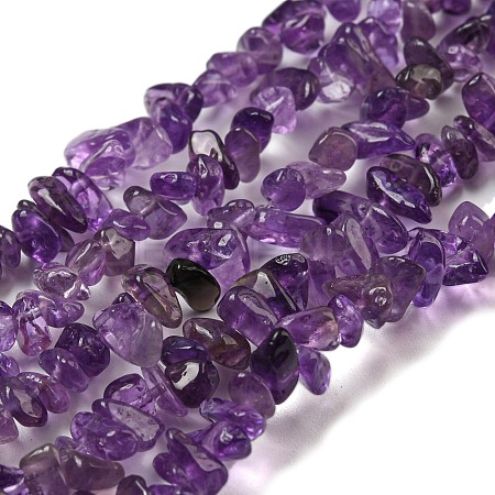 Natural Amethyst Beads Strands G-G0003-B44-1