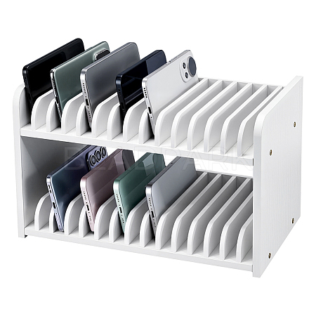 Wood with Iron Mobile Phone Storage Box AJEW-WH0481-200-1