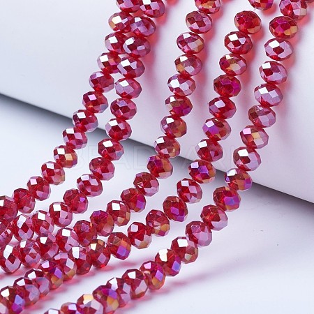 Electroplate Glass Beads Strands EGLA-A034-T3mm-B07-1