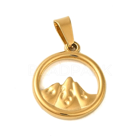 Ion Plating(IP) 304 Stainless Steel Pendants STAS-C103-19B-G-1