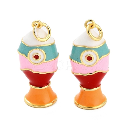 Brass Enamel Pendants KK-H527-05B-G01-1