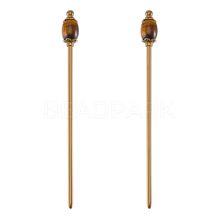 2Pcs Brass Hair Sticks OHAR-PH00001-1