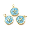 Brass Enamel Pendants KK-Q043-11G-A-1