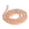 Transparent Electroplate Glass Beads Strands GLAA-F029-4mm-D15-2