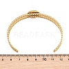304 Stainless Steel Blank Cuff Bangle Bases with Flat Round Tray SA-CBA82C8-05A-G-3