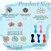 DIY Acrylic Beads & Iron Split Key Rings Keychain Making Kits DIY-AR0004-24-2
