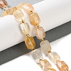 Natural Yellow Hematoid Quartz/Golden Healer Quartz  Beads Strands G-H061-A06-01-2