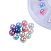 Rainbow Color Acrylic Imitation Pearl Beads OACR-X0006-13-3