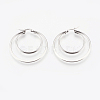 Tarnish Resistant 201 Stainless Steel Hoop Earrings EJEW-I213-B-02P-2