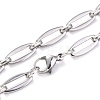 304 Stainless Steel Link Chain Necklaces STAS-O142-01P-2