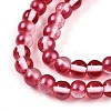 Baking Paint Transparent Glass Beads Strands DGLA-N011-6mm-06-3