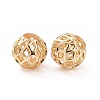 Brass Hollow Beads KK-E046-04D-G-3