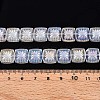Electroplate Transparent Glass Beads Strands EGLA-N017-03A-4
