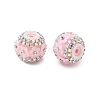 Bling Resin Rhinestone Flower Beads OACR-D310-01P-D-1