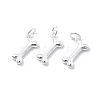 925 Sterling Silver Dog Bone Charms STER-D302-14S-1