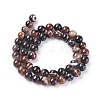 Natural Striped Agate/Banded Agate Beads Strands G-G582-8mm-45-2
